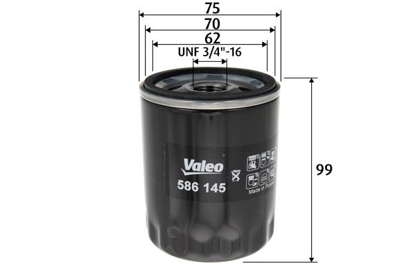 Obrázok Olejový filter VALEO  586145